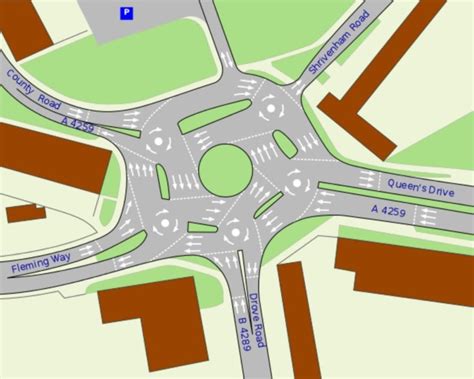 Roundabout with magical elements